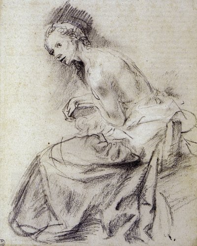 Seated Female Nude by Rembrandt van Rijn